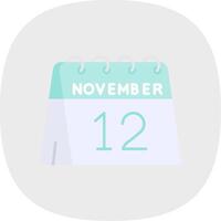 12th of November Flat Curve Icon vector