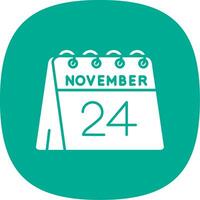 24th of November Glyph Curve Icon vector