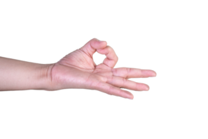 Hand auf isoliert Hintergrund Ausschnitt Pfad png