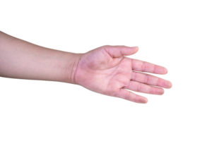 Hand auf isoliert Hintergrund Ausschnitt Pfad png