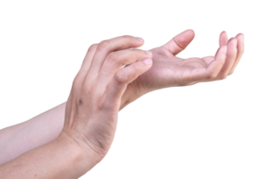 Hand auf isoliert Hintergrund Ausschnitt Pfad png