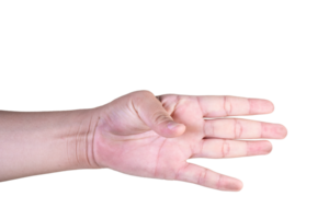 Hand auf isoliert Hintergrund Ausschnitt Pfad png