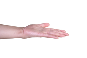 Hand auf isoliert Hintergrund Ausschnitt Pfad png