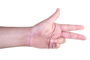 Hand auf isoliert Hintergrund Ausschnitt Pfad png