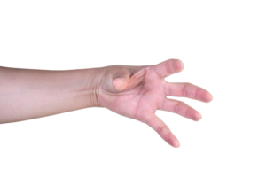 Hand auf isoliert Hintergrund Ausschnitt Pfad png