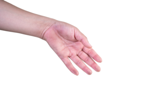 Hand auf isoliert Hintergrund Ausschnitt Pfad png