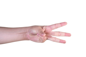 Hand auf isoliert Hintergrund Ausschnitt Pfad png