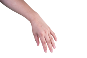 Hand auf isoliert Hintergrund Ausschnitt Pfad png