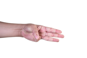 Hand auf isoliert Hintergrund Ausschnitt Pfad png