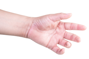 Hand auf isoliert Hintergrund Ausschnitt Pfad png