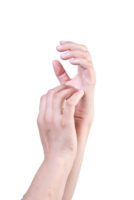 Hand auf isoliert Hintergrund Ausschnitt Pfad png