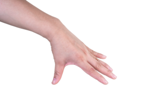 Hand auf isoliert Hintergrund Ausschnitt Pfad png