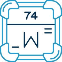 Tungsten Line Blue Two Color Icon vector