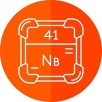 Niobium Line Red Circle Icon vector