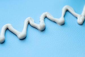 The texture of a cosmetic care cream-scrub. photo