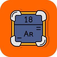 Argon Filled Orange background Icon vector