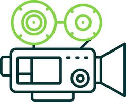 Video camera Line Circle Icon vector