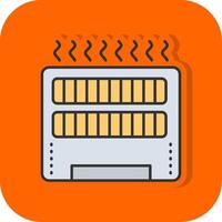 Heater Filled Orange background Icon vector