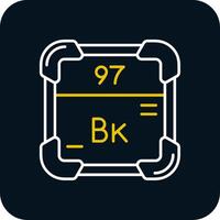 Berkelium Line Yellow White Icon vector