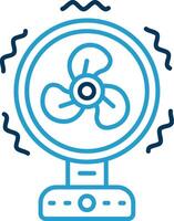 Fan Line Blue Two Color Icon vector