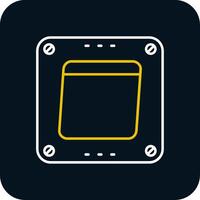 Swtich Line Yellow White Icon vector