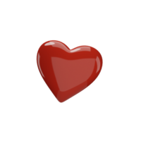 Red Heart 3D icon png