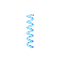 abstrakt spiral blå 3d ikon png