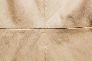 Brown leather jacket texture, genuine soft leather. photo