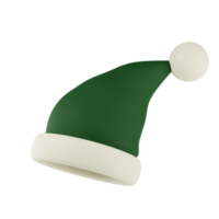 Green Santa hat 3D icon png