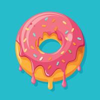 Delectable chocolate nibble donut with a vibrant vector design