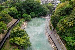 scenery of thermal valley located at beitou district, taipei city, taiwan photo