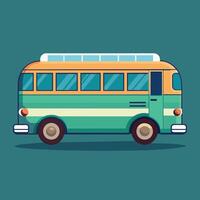 Bus flat design cartoon icon illustration School bus vector
