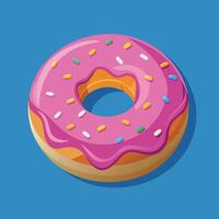 Delectable chocolate nibble donut with a vibrant vector design