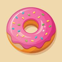 Delectable chocolate nibble donut with a vibrant vector design