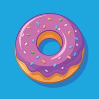 Delectable chocolate nibble donut with a vibrant vector design