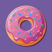 Delectable chocolate nibble donut with a vibrant vector design