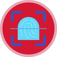 Finger print Flat Multi Circle Icon vector