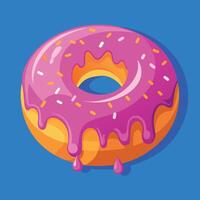 Delectable chocolate nibble donut with a vibrant vector design