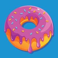 Delectable chocolate nibble donut with a vibrant vector design