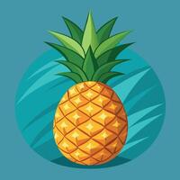 Pineapple colorful cartoon vector illustration