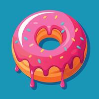 Delectable chocolate nibble donut with a vibrant vector design