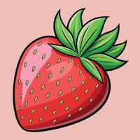 Strawberry colorful cartoon vector illustration