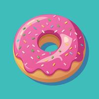 Delectable chocolate nibble donut with a vibrant vector design