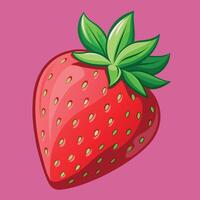 Strawberry colorful cartoon vector illustration