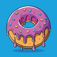 Delectable chocolate nibble donut with a vibrant vector design