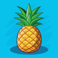 Pineapple colorful cartoon vector illustration