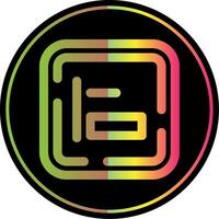 Left alignment Line Gradient Due Color Icon vector