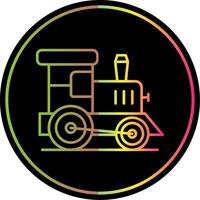 juguete tren línea degradado debido color icono vector