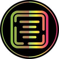 Center alignment Line Gradient Due Color Icon vector