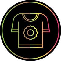 T shirt Line Gradient Due Color Icon vector